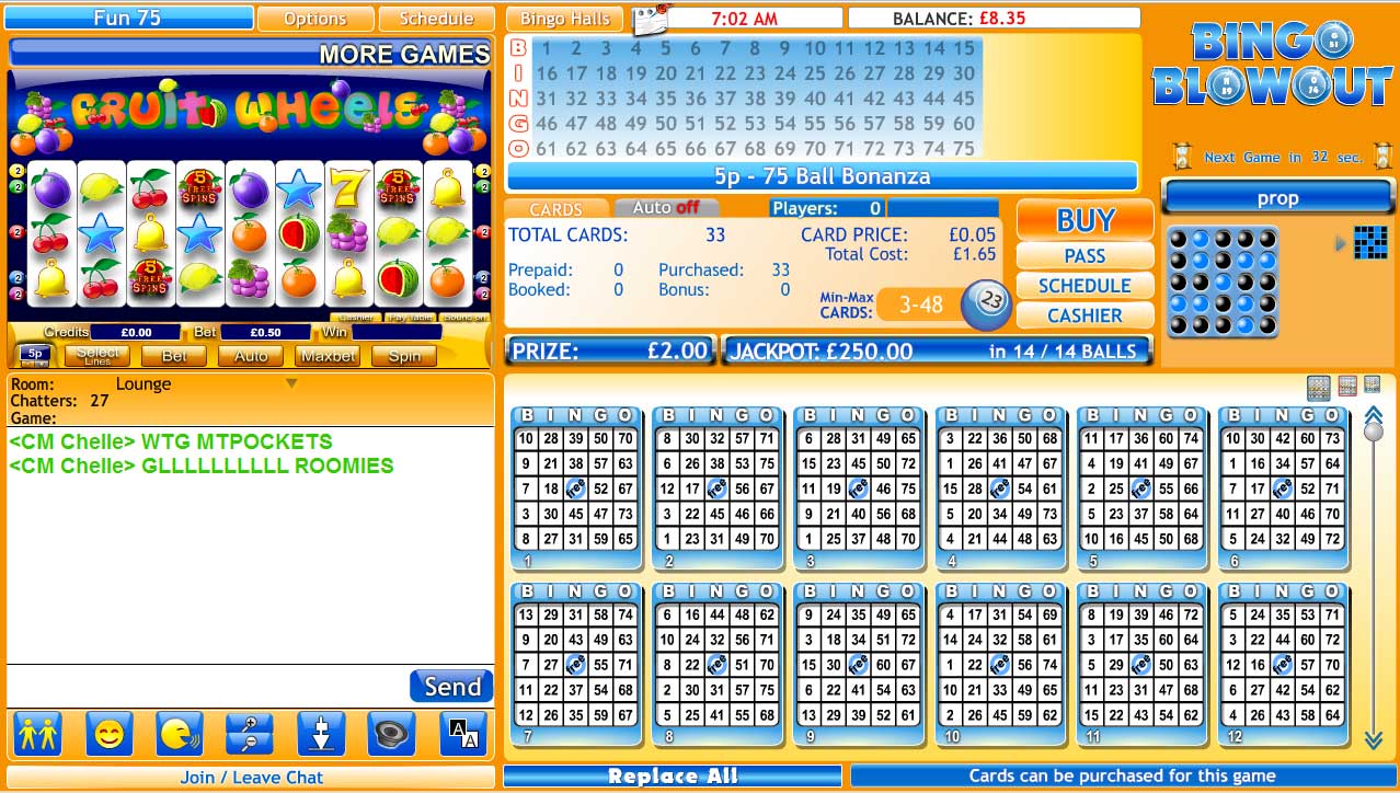Bingo Blowout Lobby